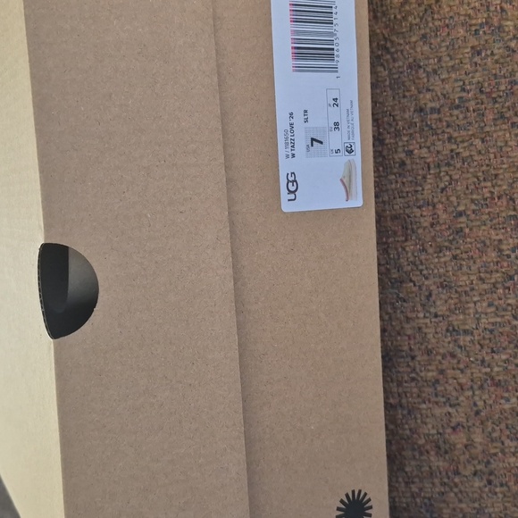 UGG Tazz Womens Tan and Pink Slides, Slippers Valentine Edition - Picture 10 of 11